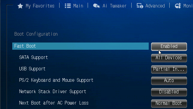 Boot option priorities не активна asus