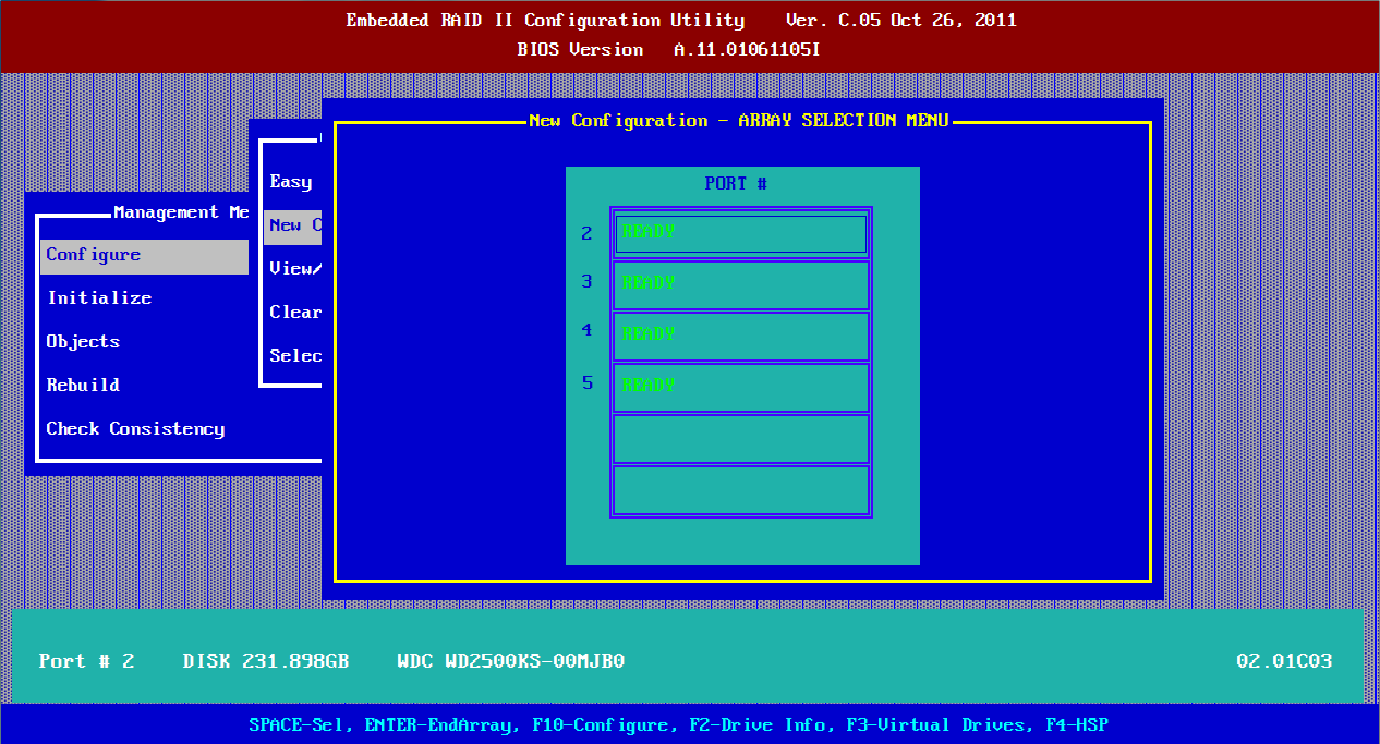 Intel raid bios console добавить диск в raid