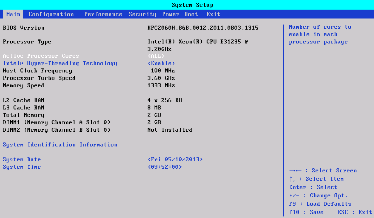 Настройка bios intel server board